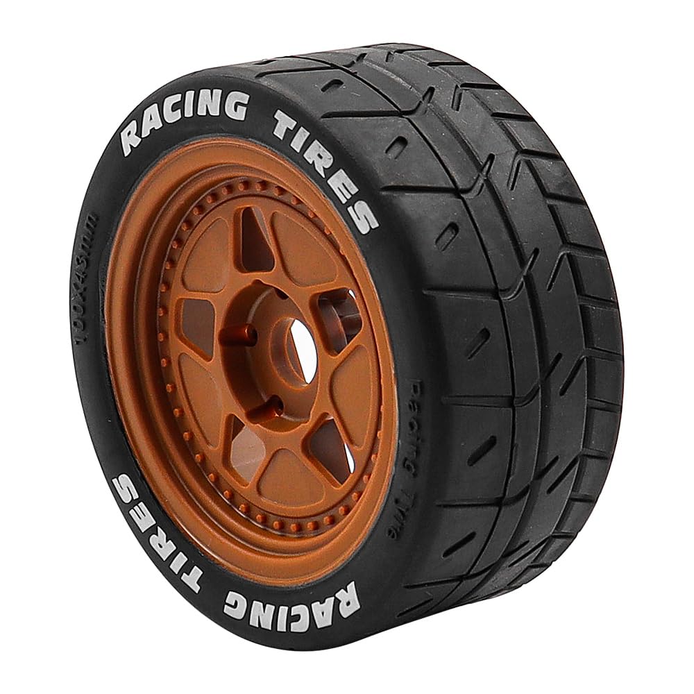 Alnicov 4pcs Drift Wheel Hub Tire RC Tyres Suitable for 1/8 and 1/7 Scale Models/Flat Racing/Off-Road Vehicles/Short Trucks/Desert Trucks
