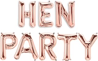 HEN PARTY ROSE GOLD 16" HEN PARTY FOIL BALLOONS - HEN DO BALLOONS (ROSE GOLD) - Hen Party Balloons