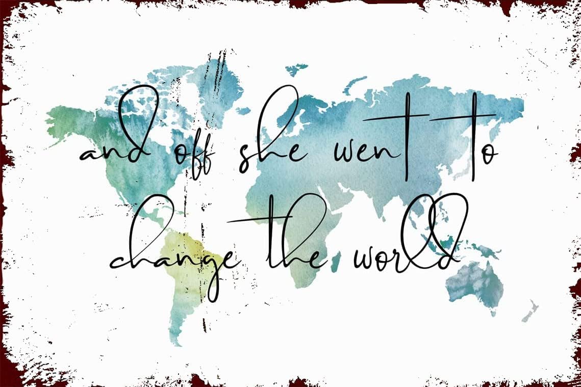 Yepyayqvk Tin Sign 297 Who Change The World, Graduation For Home Coffee Wall Decoration Retro Bar Garage Metal Tin Sign 6X8 Inch