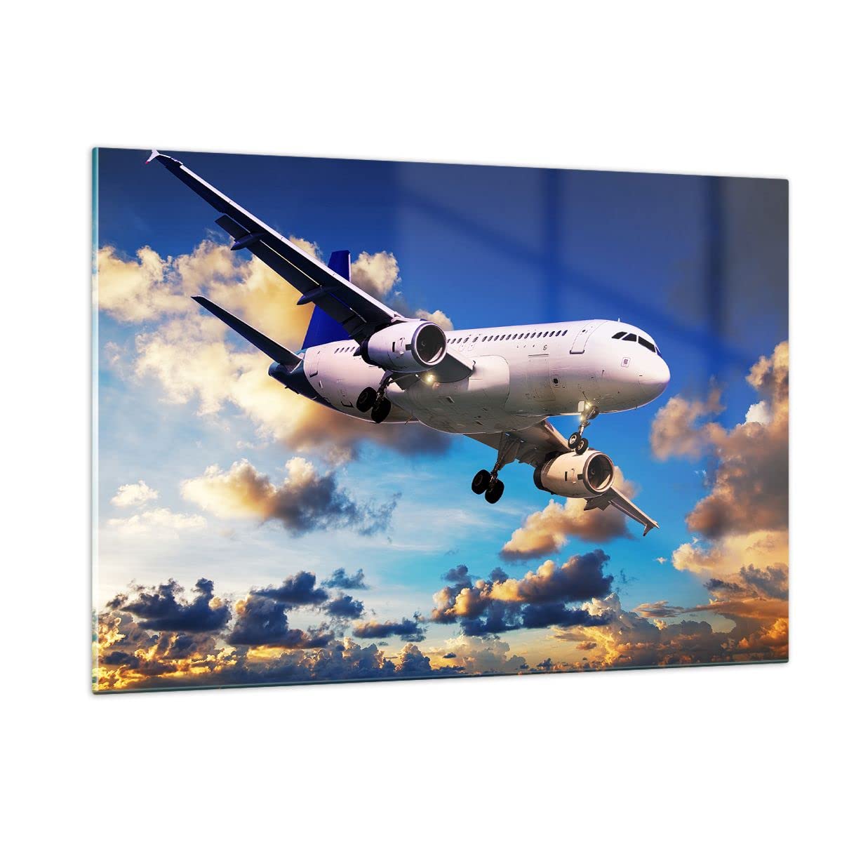 Impression sur Toile 140x50cm Tableaux Image Photo Avion Vieux