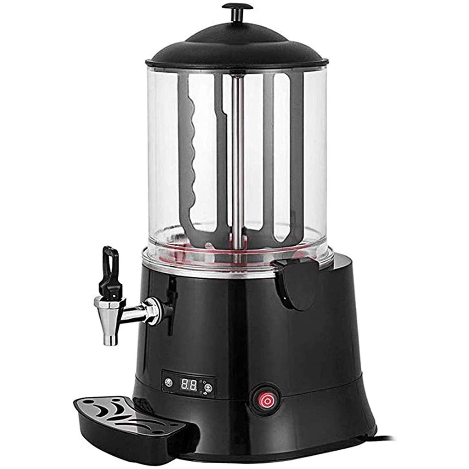 LOVEQIZI Chocolate Beverage Dispenser, Touch Button, Stainless Steel Heating Plate, for Hotels Restaurants Bakeries Cafes for Melting Chocolate,10L