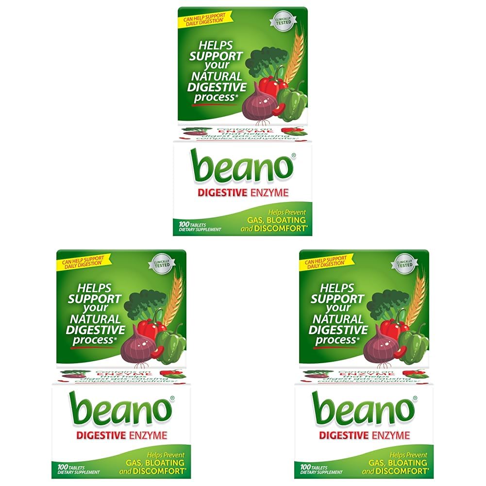 Beano Digestive Enzyme, Helps Prevent Gas & Bloating, 100 Tablets — Amazon image 11