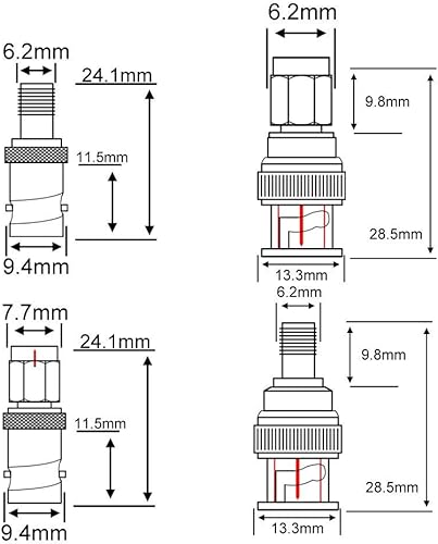 Miniatura 2 de onelinkmore Kits de adaptadores SMA a BNC para SDR, radios de mano, escáner, adaptadores de walkie talkie SMA macho hembra a BNC macho hembra RF