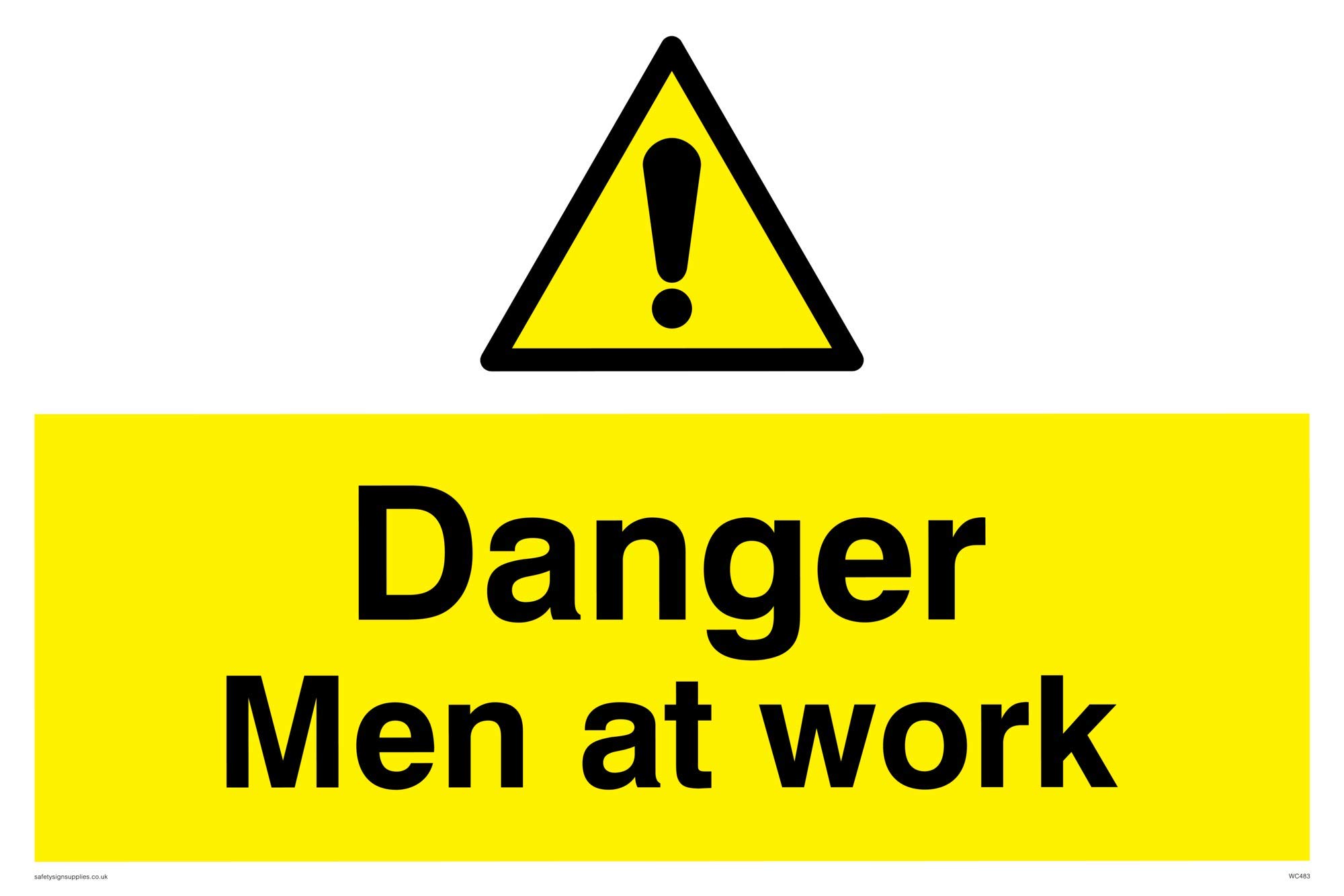 Viking Signs WC483-A2L-AC "Danger Men at Work" Sign, Aluminium Composite, 400 mm H x 600 mm W