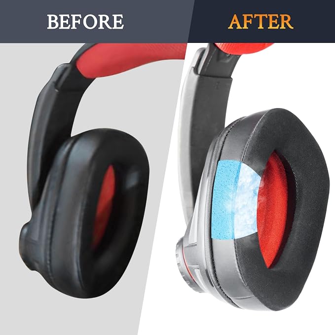 Almohadillas de Gel de Enfriamiento para Auriculares Sennheiser GSP 370/350/303/302/301/300 miniatura 4