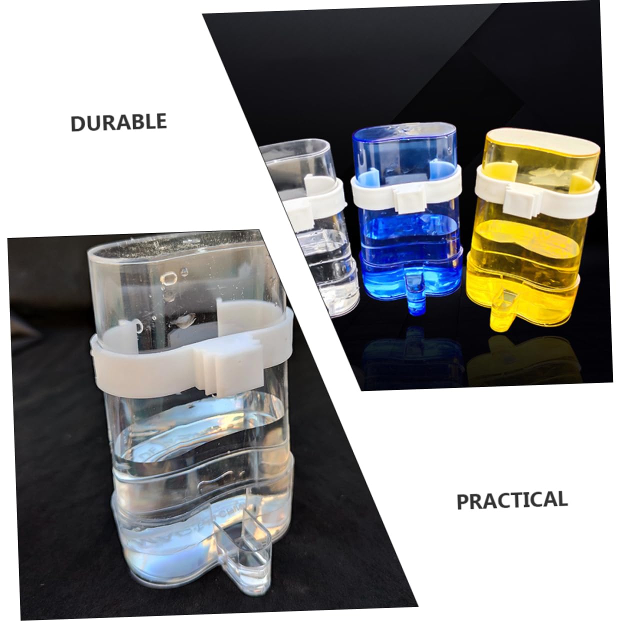 YARNOW Dispensatore Acqua e Cibo Automatico per Pappagalli Uccelli Gabbia Blu 12pezzi