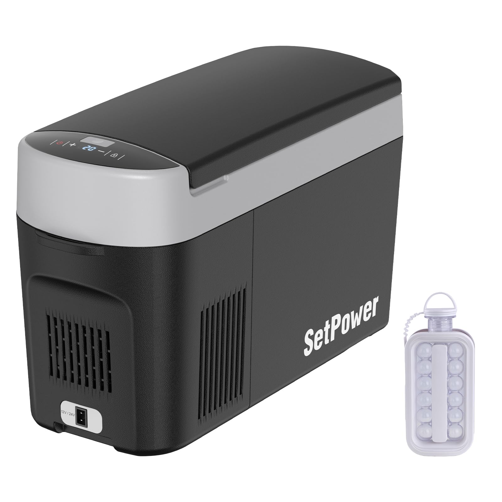 Setpower AB16 12v Refrigerator, 16 Quart (15L) Electric Cooler for Vehicles  AC/DC, Car Fridge Portable 12v, Portable Freezer Plug in Cooler