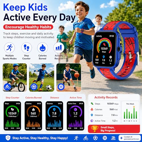 Image of Smart Watch for Kids (Blue and Red)