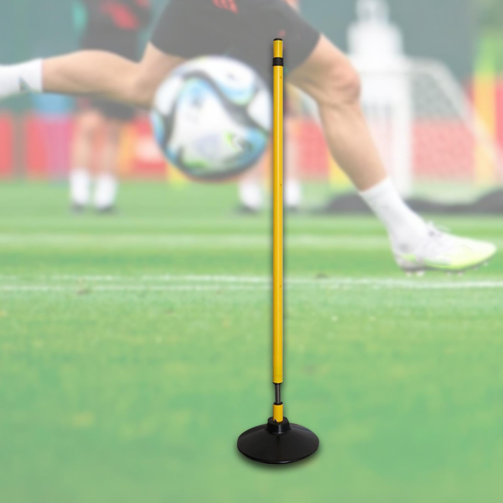 Colaxi Soccer Agility Pole Outdoor Sports Training Equipment Multipurpose Coaching Pole with Rubber Base for Football Practice Speed, 1.2 kg Rubber Base