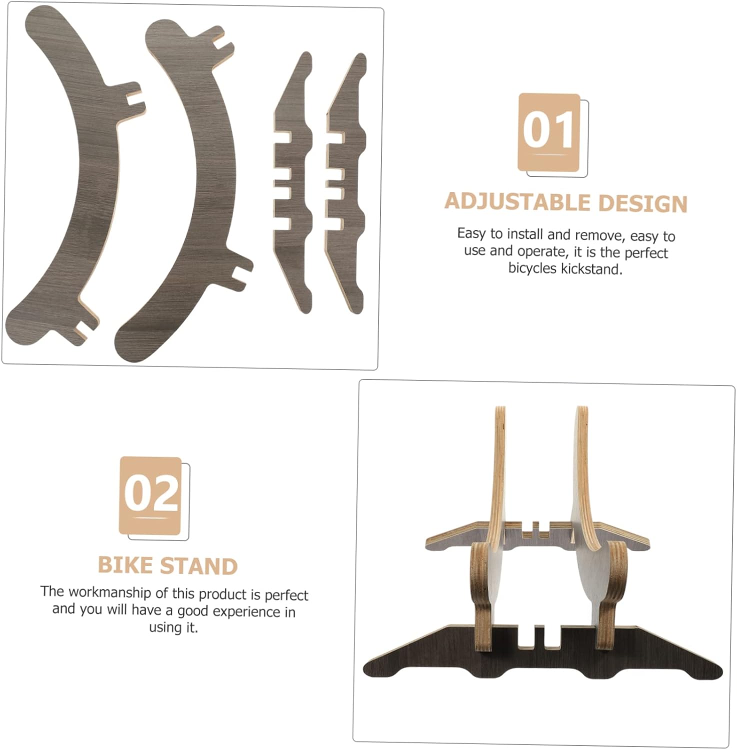 Professional Bike Parking Rack Kickstand for Mountain Road Bikes Nonslip Adjustable Height