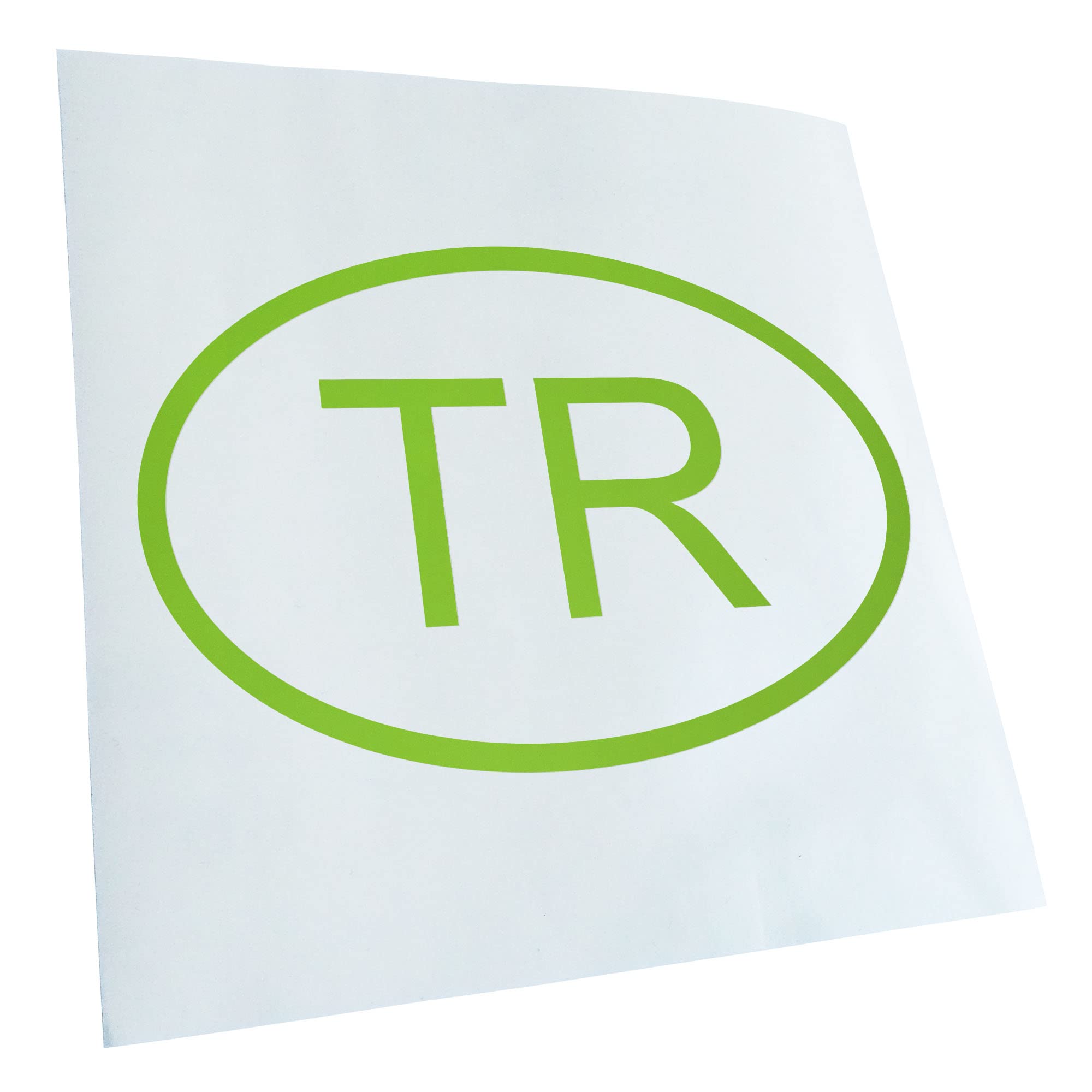 Kiwistar - Car Sticker - Green - 60 x 40 cm Turkey TR - Rear Window Car Sticker Weatherproof for Car Truck Moped Truck - Sticker Exterior Self-Adhesive Tuning Accessories for Window Vehicle Window
