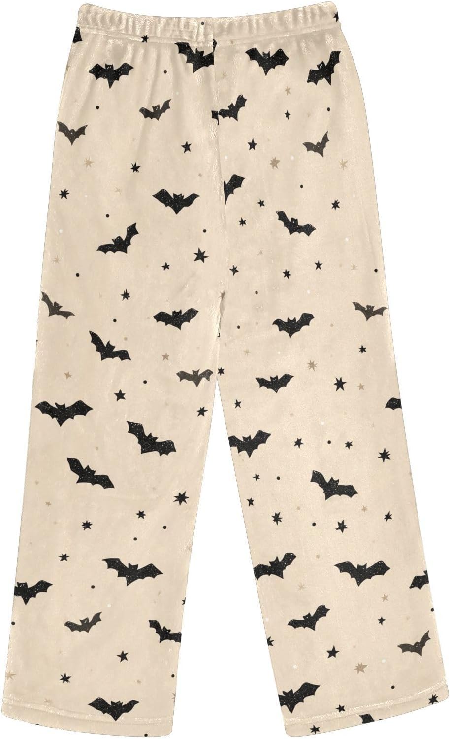 visesunny Cute Bats Stars Boys Pants for Kids Fleece Bottoms Long Jogger Pants Trousers with Pockets Size 6-14Y