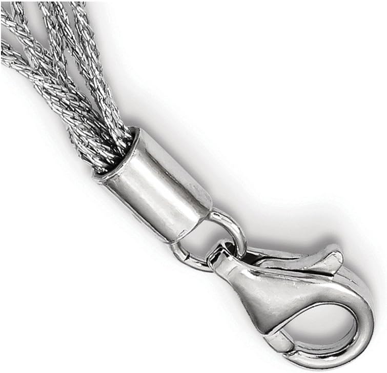 925 Sterling Silver 6-8mm White Freshwater Cultured Pearl Multi-strand Necklace - with Secure Lobster Lock Clasp 17.5"