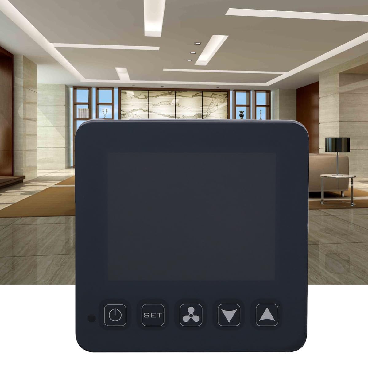 Healeved Programmierbarer Digitaler Thermostat für Zentrale Klimaanlagen mit Gebläsekonvektoren Großer LCD Bildschirm und Heizfunktion für Sommerferien Raumtemperaturregelung