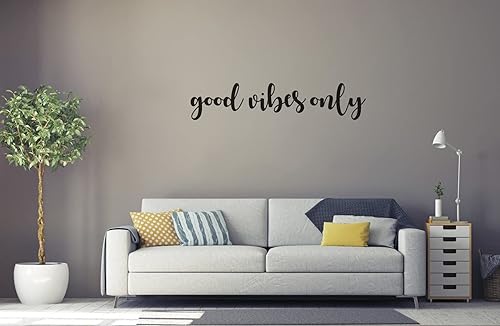 Miniatura 7 de Calcomanías de pared con citas motivacionales, con frase inspiradora "Good Vibes Only", para sala de estar, palabras positivas, decoración mural