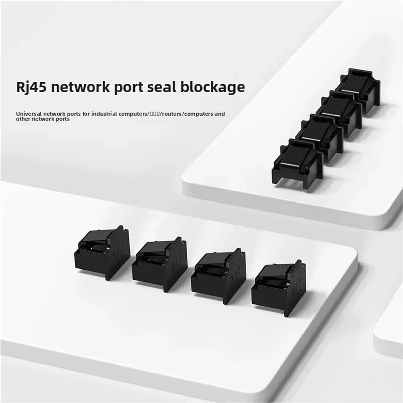 RJ45 Anti-Staub-Abdeckkappe, 10 Stück, RJ45, staubdicht, für Ethernet-LAN-Switch, Router, langlebig, Anti-Staub, für Hubs, Switches
