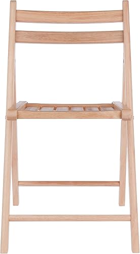 Miniatura 5 de Winsome Robin Folding Chair Set, No assembly, Natural, Set of 4 Natural Finish,Teca,Nuez,Blanco