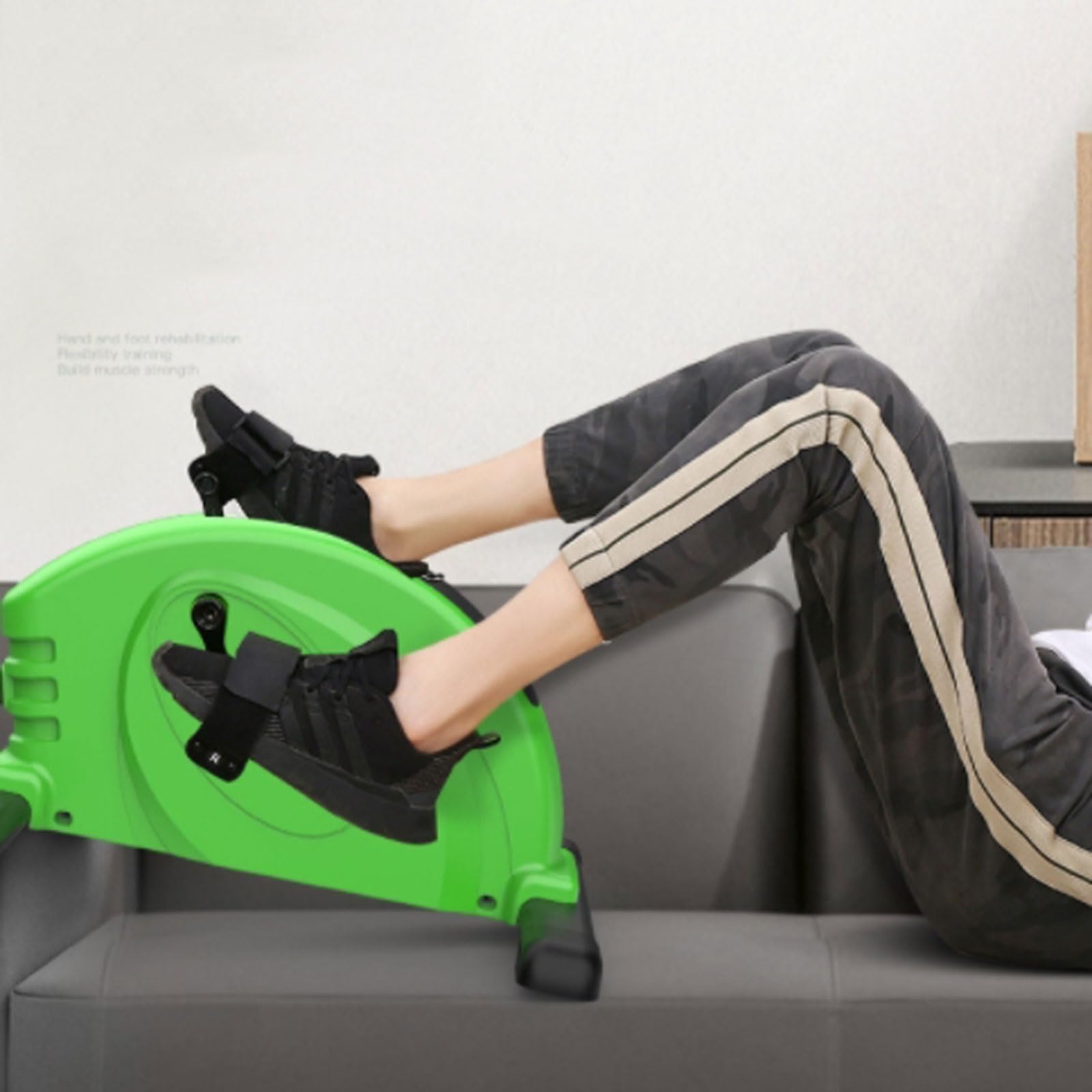 Elektryczny trenażer pedałów do roweru pod biurkiem, mini trenażer domowy do naprawy kości, rehabilitacja osób starszych, fizjoterapia, cykl bicia stóp z 7-stopniową regulacją prędkości i