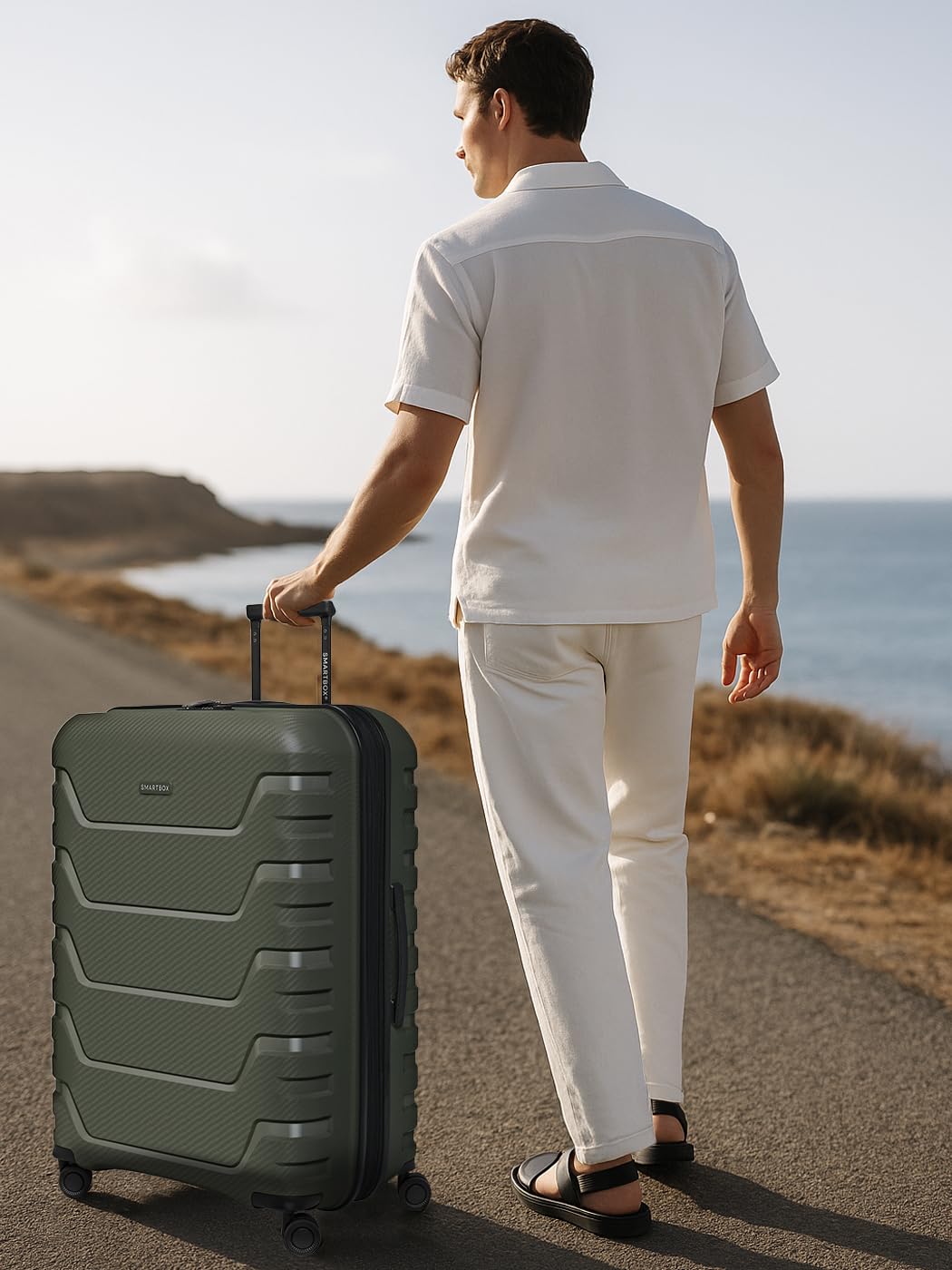 Smartbox Großer Koffer XL Erweiterbar 76 cm, 111–120L Check-in Reisekoffer, Leichter Hartschalen Trolley aus Polypropylen, 4 Doppelrollen, TSA Schloss, Großes Reisegepäck (Edition 01)