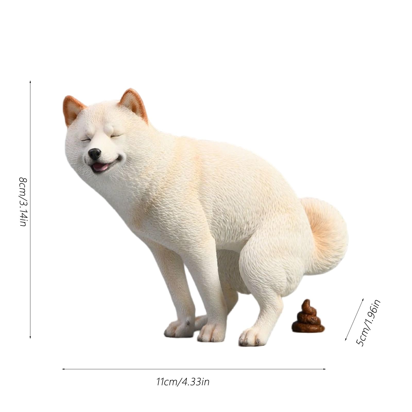 Amazon.co.jp: 排便する柴犬の像、ミニ柴犬の置物、樹脂製犬の像 