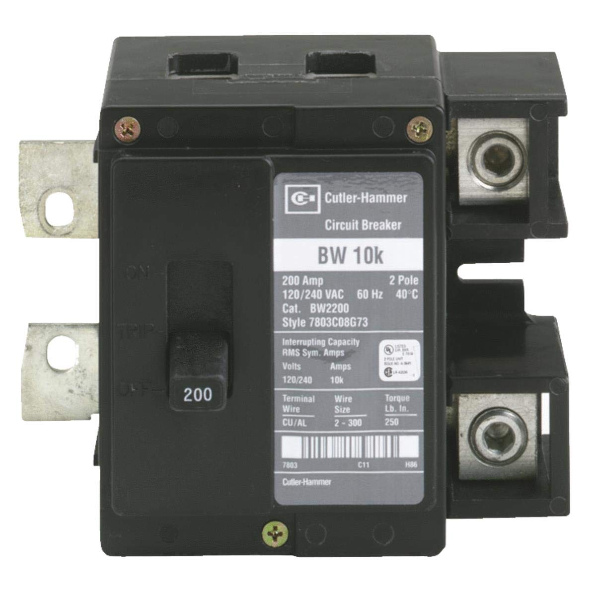 Cutler Hammer BW2200 Main Circuit Breaker