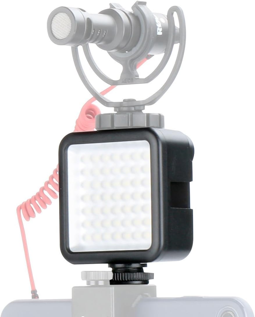 Ulanzi Ultra Bright LED Video Light -Mini LED 49 Dimmable High Power Panel Video Light, LED Light for Canon, Nikon, Pentax, Panasonic,Sony, Samsung and Olympus Digital DSLR Cameras