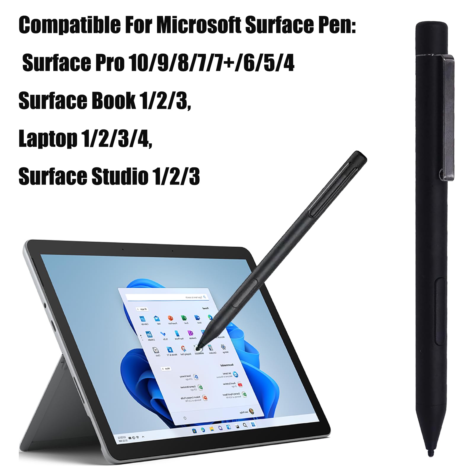 MS403 Stylus Pen Compatibile con Microsoft Surface Pen Surface Pro 10 Stylus Pen Surface Pro 9/8/7/7+/6/5/4