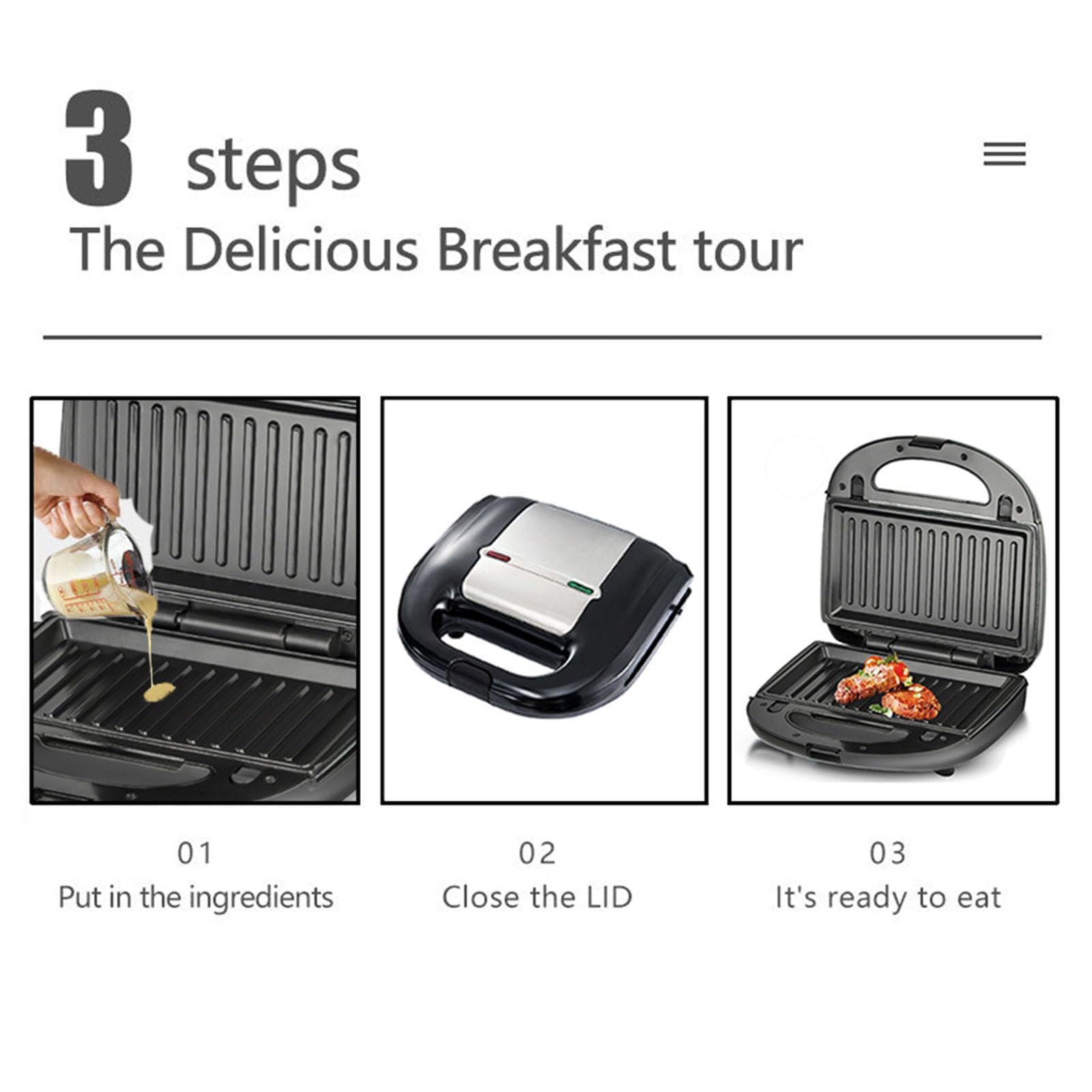 Machine Petit-déj Maison , Un Seul Appareil, Délicieux Repas Variés