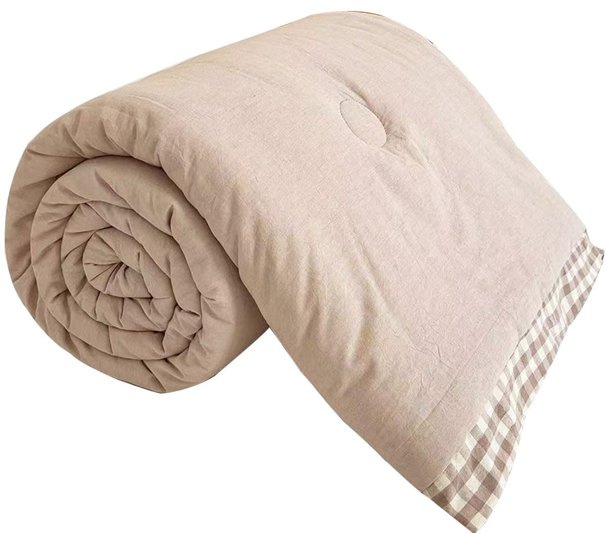 SYXMPFRHO ﻿Quilted Bedspreads Double Single King, Coverless Duvet Reversible Lightweight Microfiber Coverlets Quilt Comforter Easy Care Sofa Blanket Throw(A,150 * 200CM)
