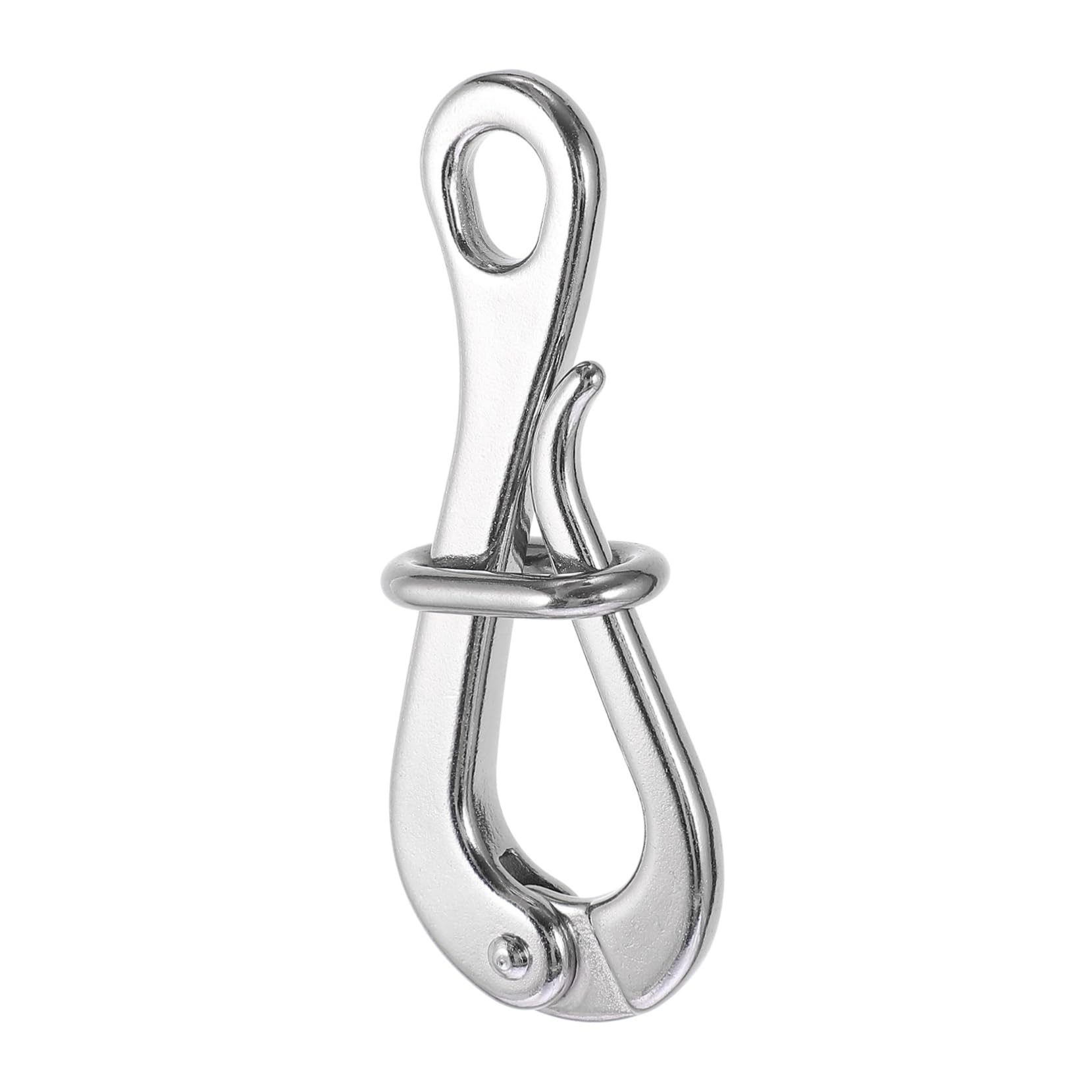 Happyyami 1Pc Quick Release Shackle Hook Lifeboat Hook for Rafts Boats Outdoor Use Polished for Diving Assembly