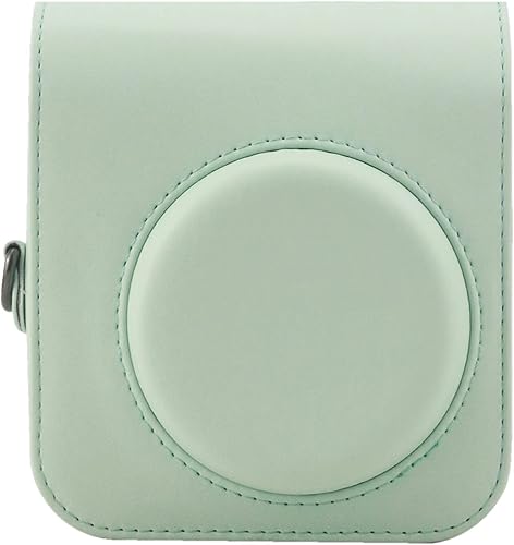 Frankmate Funda protectora compatible con cámara Fujifilm Instax Mini 12 de película instantánea con bolsillo para accesorios y correa ajustable