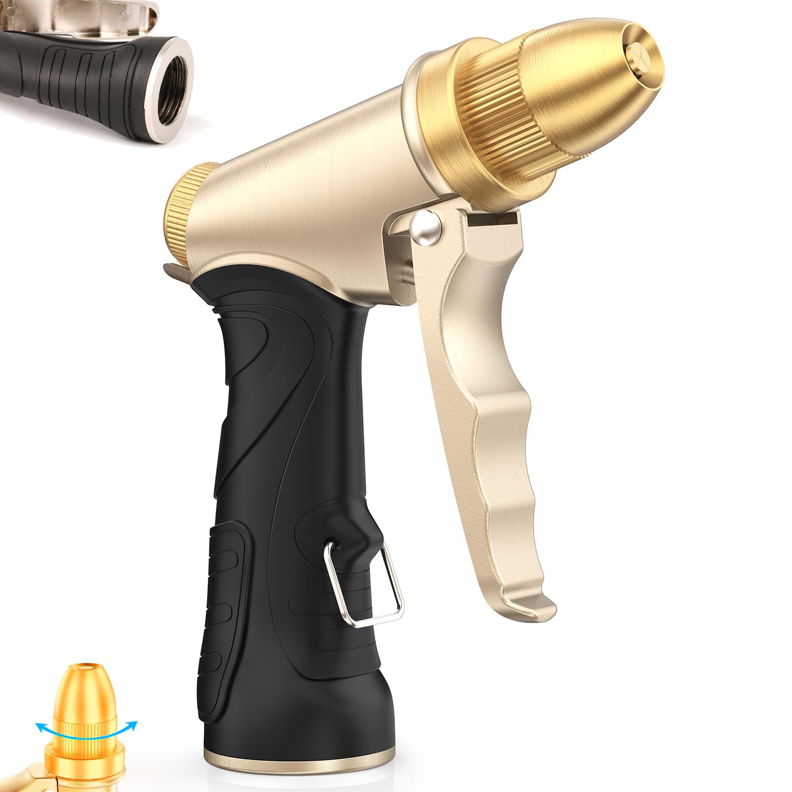 Pistolet arrosage haute pression en métal réglable pour jardin et auto