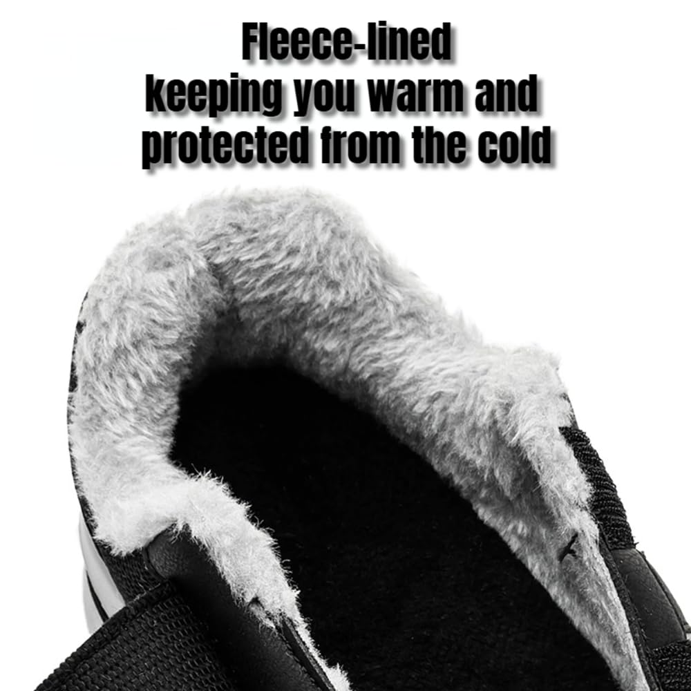 Zapatos Extra Ancho Mujer Hombre Invierno Cálidas | Botas de nieve para invierno con botines cálidos con forro de piel Zapatos Especiales para Juanetes