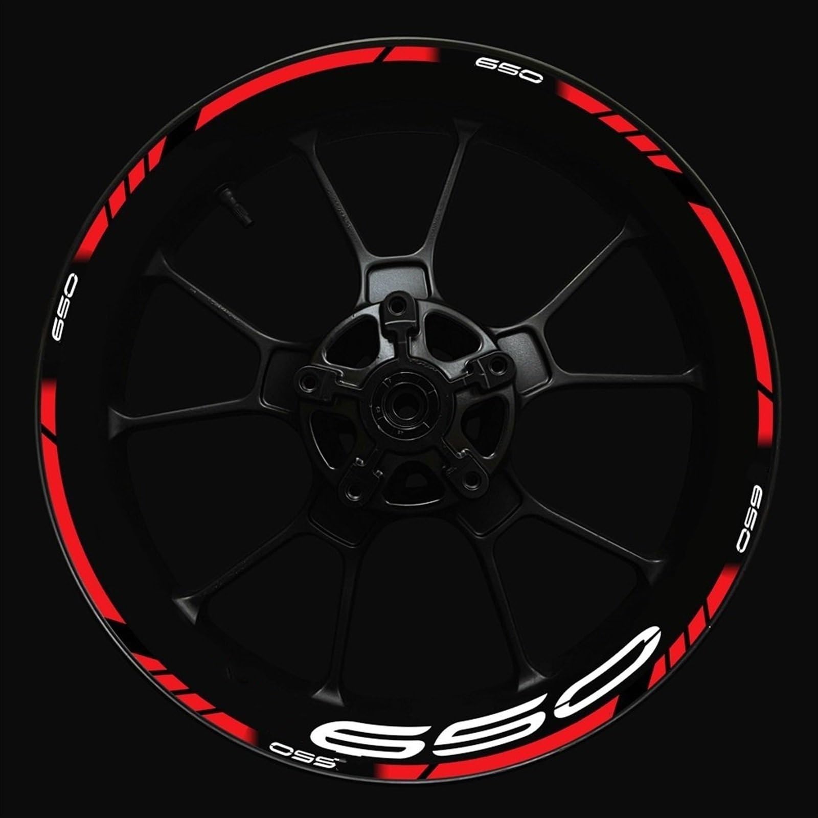 Front and Rear Wheel Hub Decal Set Improved Decoration for Kawasaki for Z650 Motorcycle Rim Stickers(Color17)