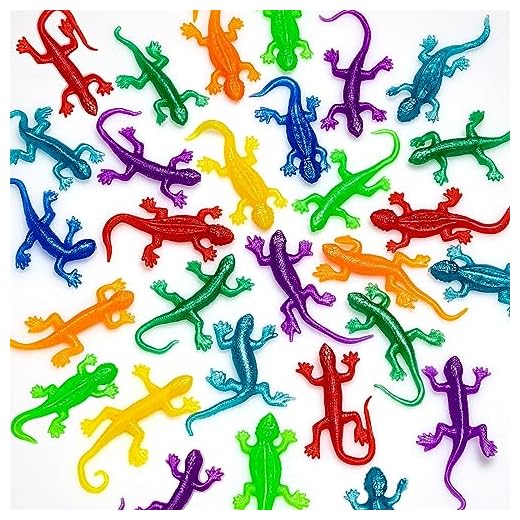 40Pcs Stretchy Lizard for Halloween, 8 Color Lizard Toys for Kids Fake Lizards Set for Halloween, Rubber Lizards Toy for Parody Filler