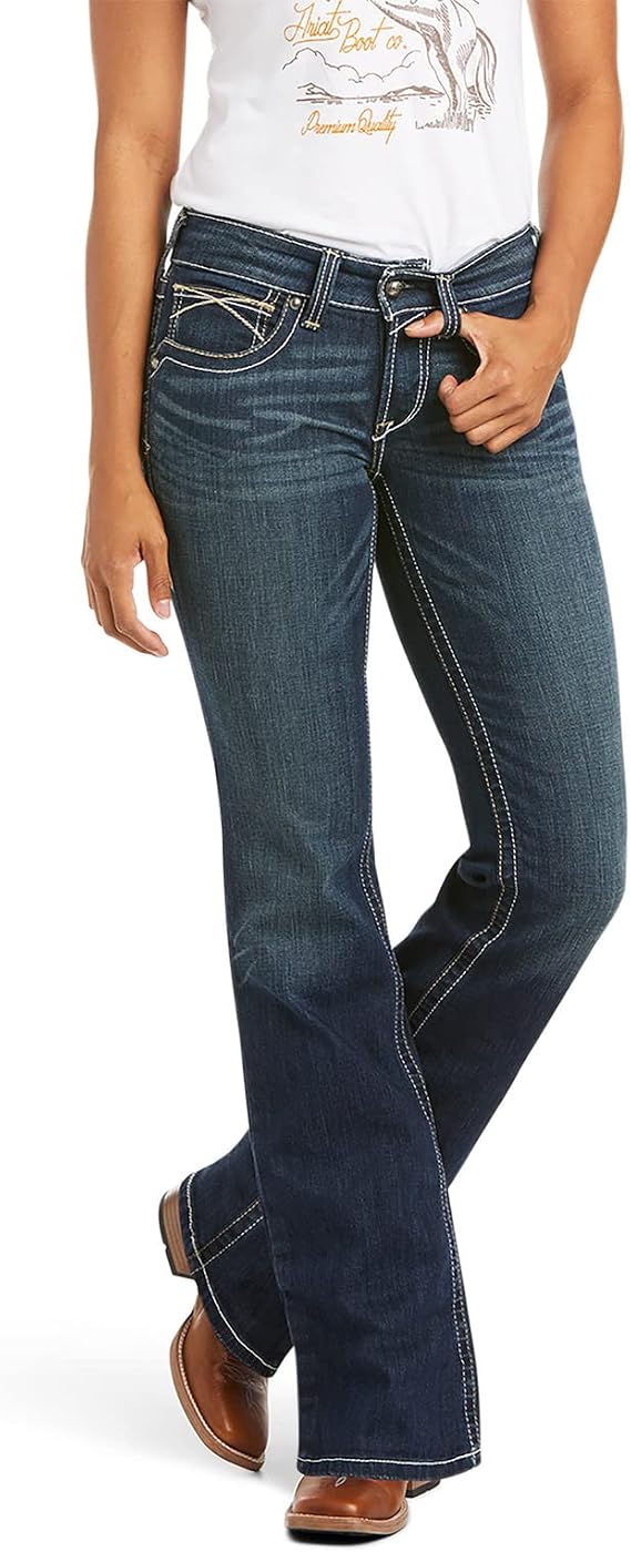ARIAT R.e.a.l Jean de Talle Medio con Corte de Bota Jeans para Mujer :  Amazon.com.mx: Ropa, Zapatos y Accesorios