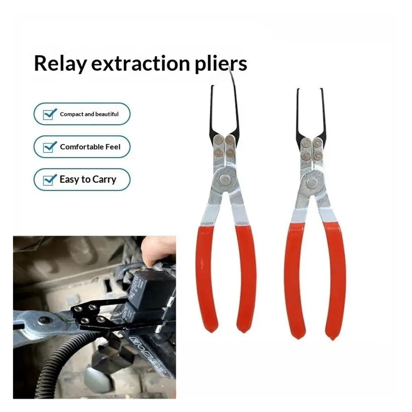 1/3 pinzas universales de desmontaje de relé, herramienta de extracción de fusibles automotriz para extracción de relé de coche, abrazadera extractora para espacios de caja de fusiones apretadas