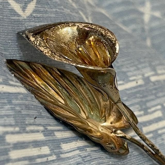 イタリア製 銀製品 (シルバー) ヴィンテージ 花（カラー）