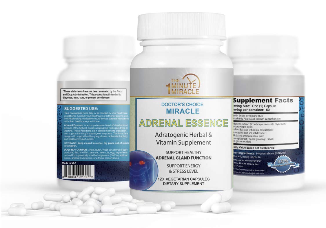 Miracle Adrenal Essence Doctor's Choice - Adratogenic Herbal & Vitamins Supplement