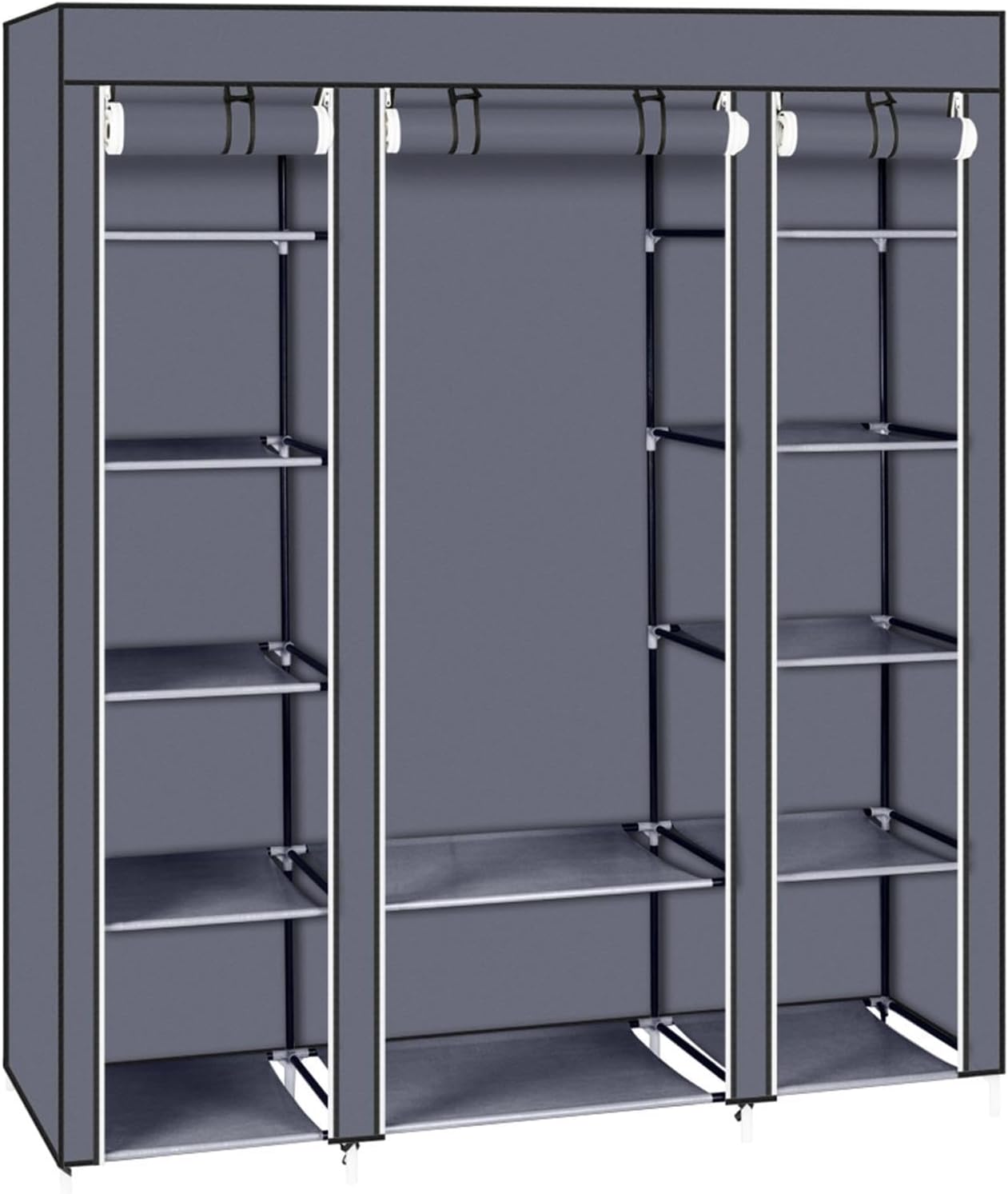 69" Portable Wardrobe Closet,Closet for Bedroom with Non-Woven Fabric for Hanging Clothes