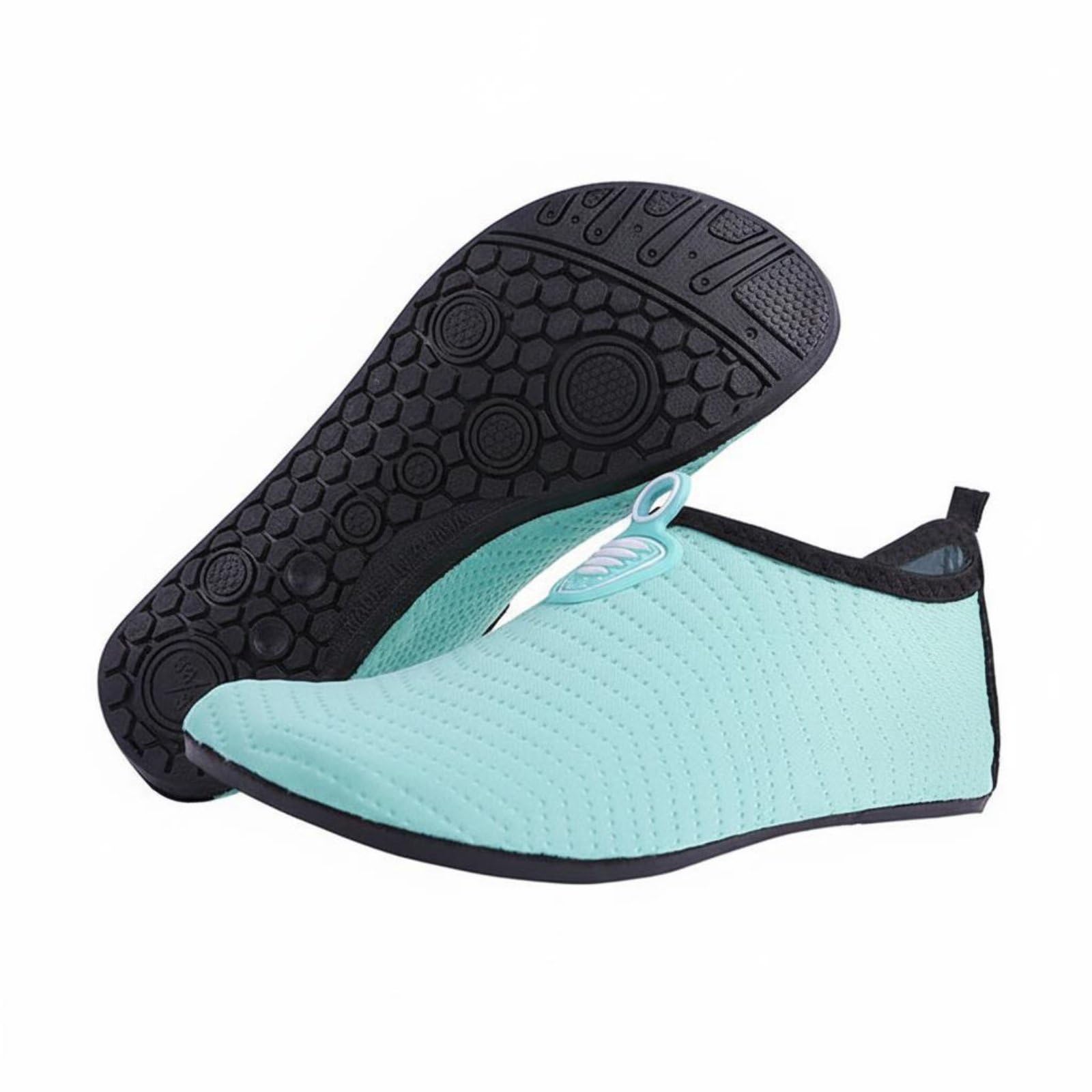 Breathable Quick-Dry Water Shoes Amphibious Non-Slip Aqua Socks Puncture Resistant Non-Slip Beach Shoes Packable for Men, Women, Swimming, Diving, Surfing, Kayaking, Lake Blue, 3XL-image-29