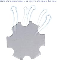 Vista 5 de Chip LED, 25 cuentas de luz LED de alta potencia de 5 V 1 W para accesorios de iluminación de bricolaje, bombilla de chip LED de aluminio