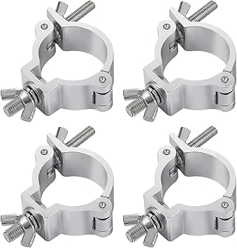 Supertool DJ Lighting O Clamps, 4PCS, 25-30mm, 100kg Load Limit, Aluminum Alloy, Stage Lighting Accessories