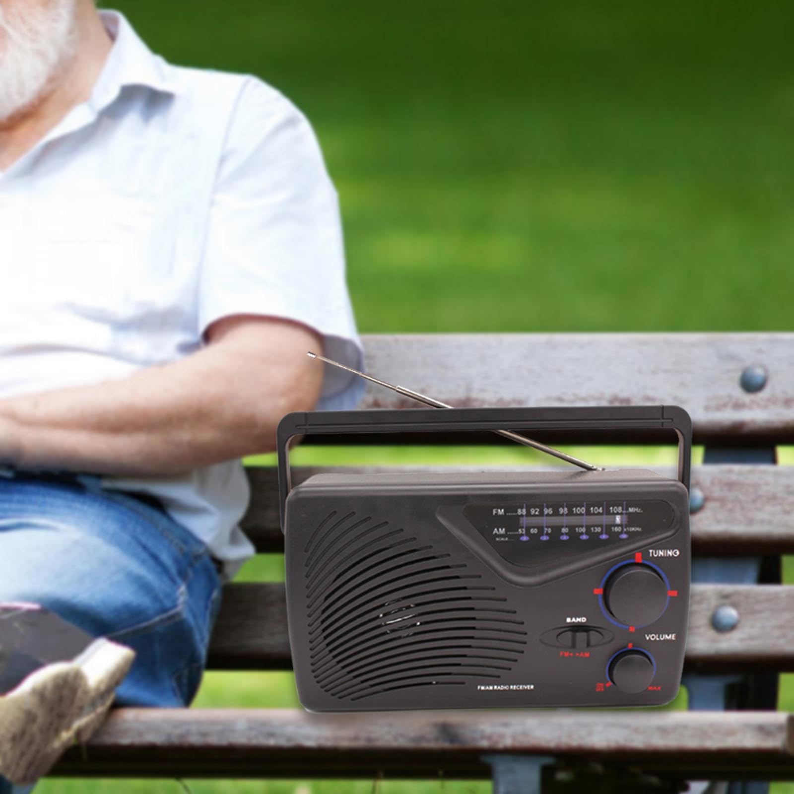 predolo Reproductor de Radio portátil para el hogar, Estilo Retro, Ligero, de Escritorio, para cumpleaños, versátil, fácil de Usar, decoración Am