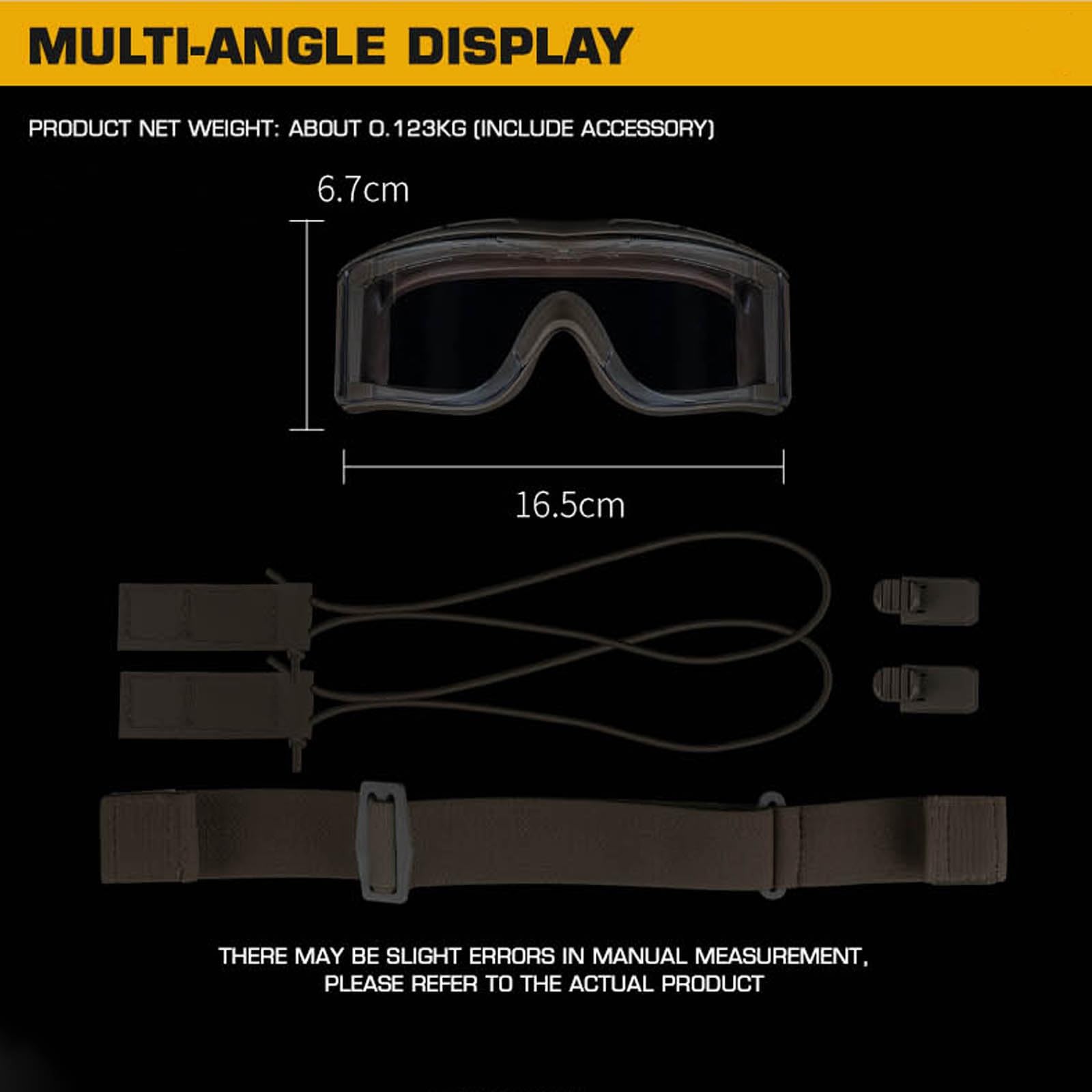 W810 Lunettes Tactiques Airsoft Lunettes de Sécurité Anti-buée Lunettes Chasse Cyclisme