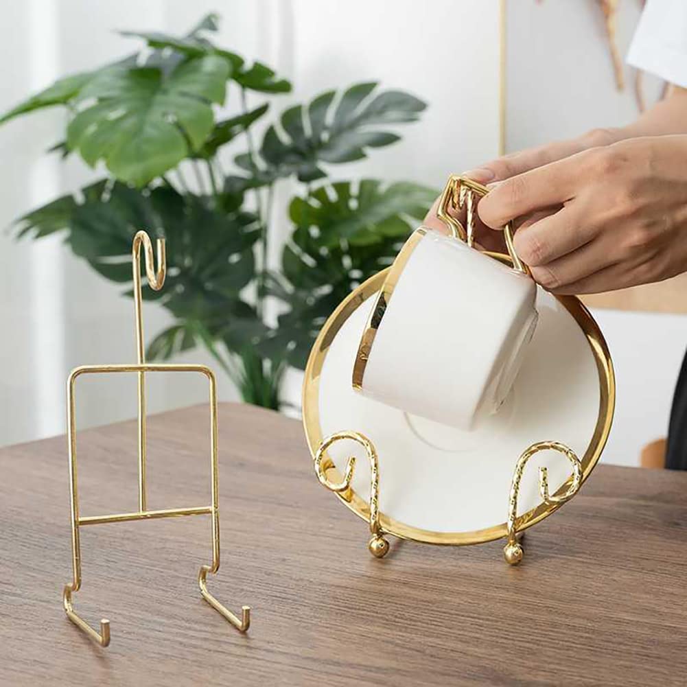 Mug Holder Coffee Rack Coffee Cup Holder Stand Dishes Organizer Iron Storage Drying Display Stand for Counter Cabinet Table Kitchen Restaurant Office Bar Countertop, Type 2