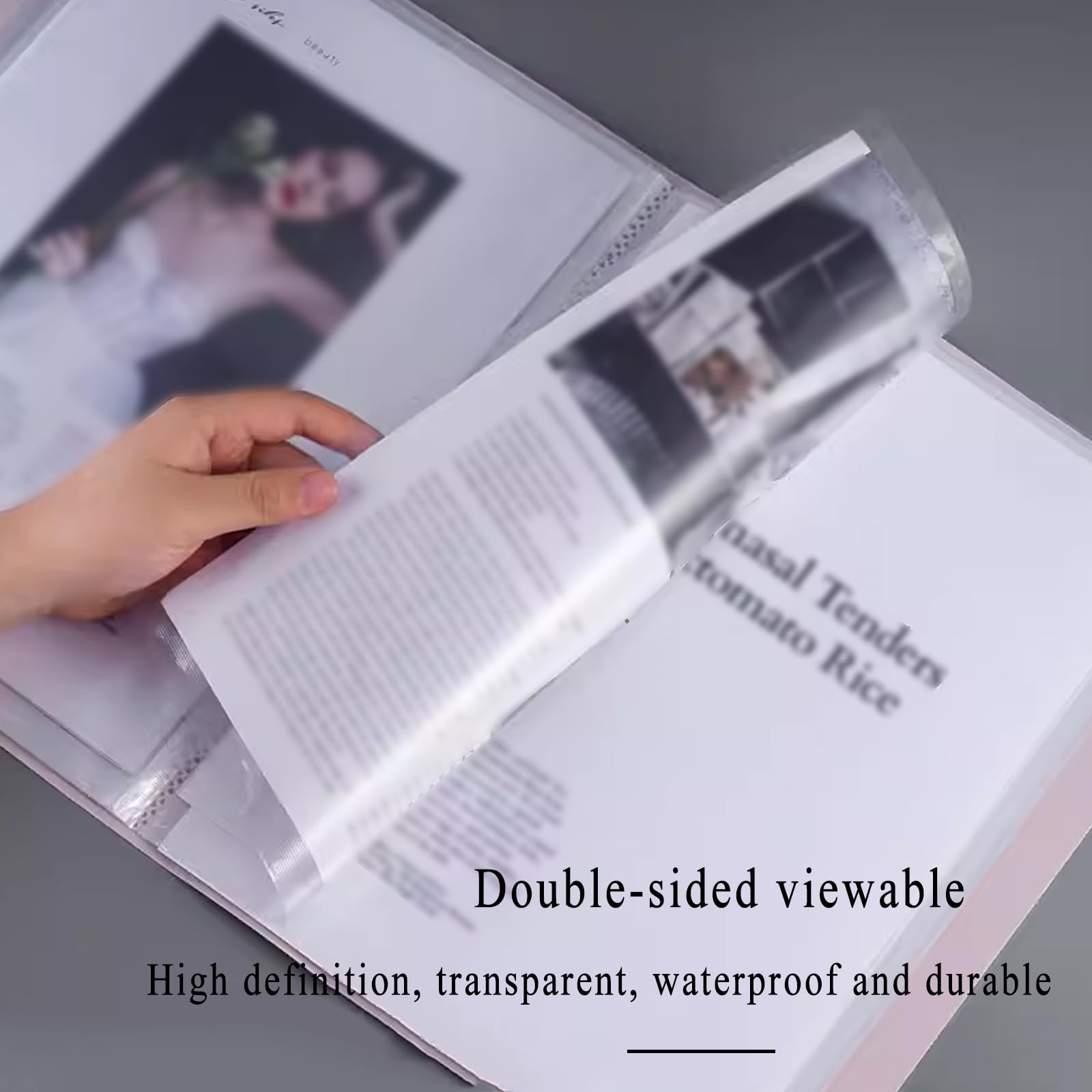 A4 Anzeigeordner, Packung mit 2 A4-Präsentationsmappen, Präsentationsmappen, rosa, 30–60 Taschen