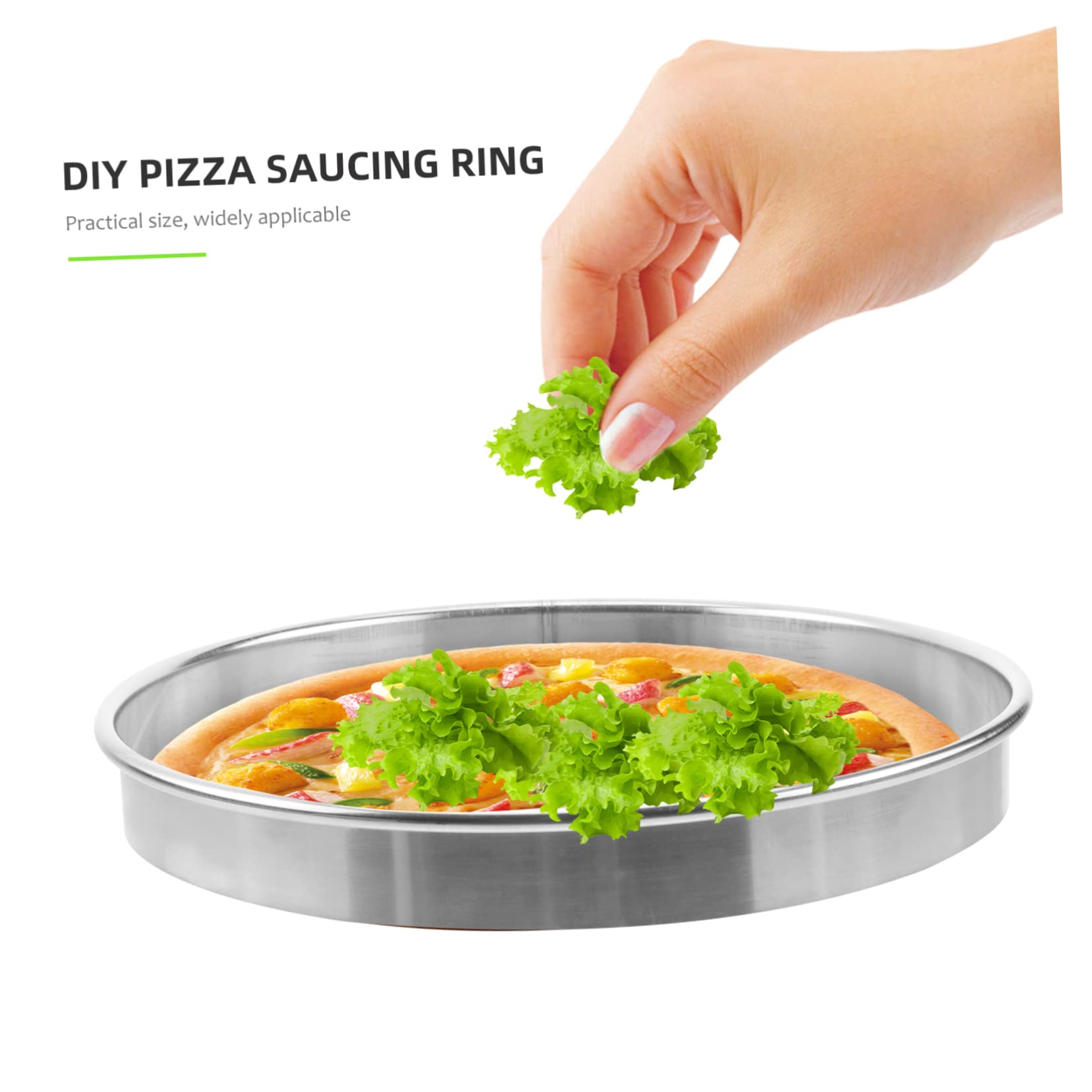 KALLORY 1Pc Kitchen Pizza Saucing Ring Durable Pizza Baking Tool for Scone Stuffing Easy to Clean for Home Restaurant Use