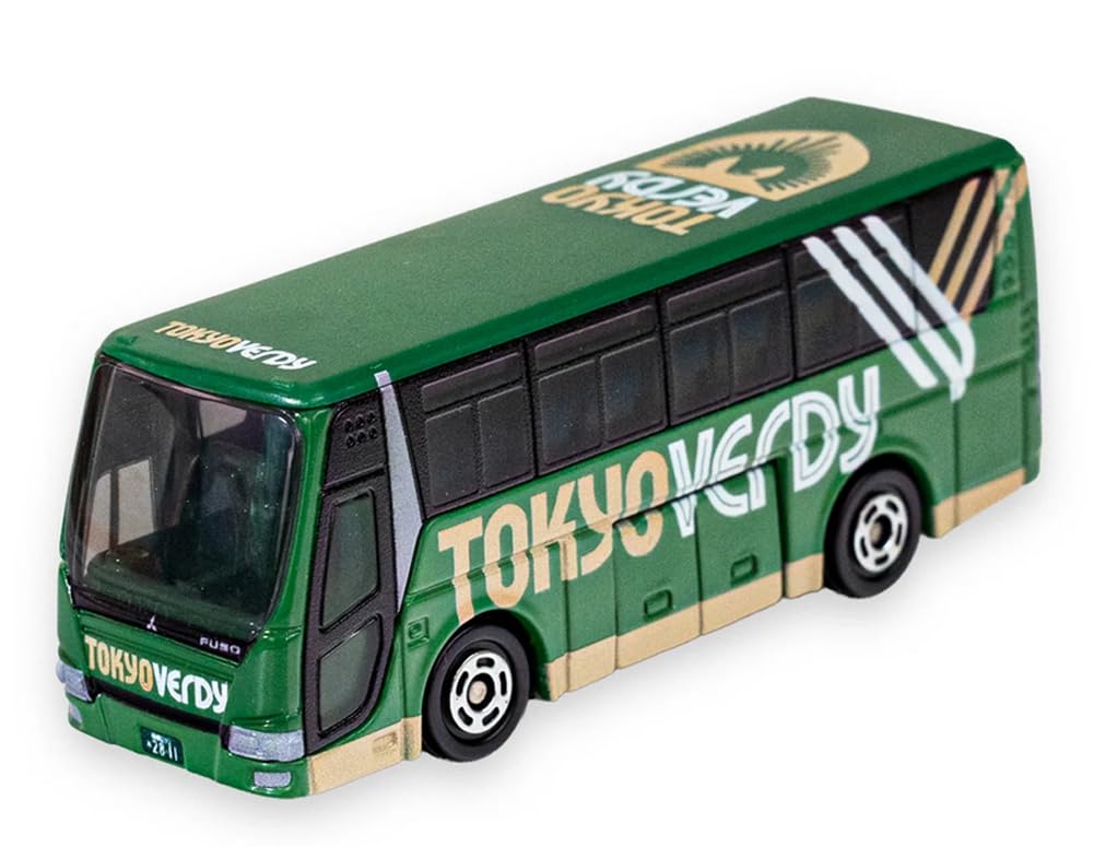 Tomica Tokyo Verdy Team Bus Mitsubishi Fuso Aero Queen 1/136 Diecast Japan