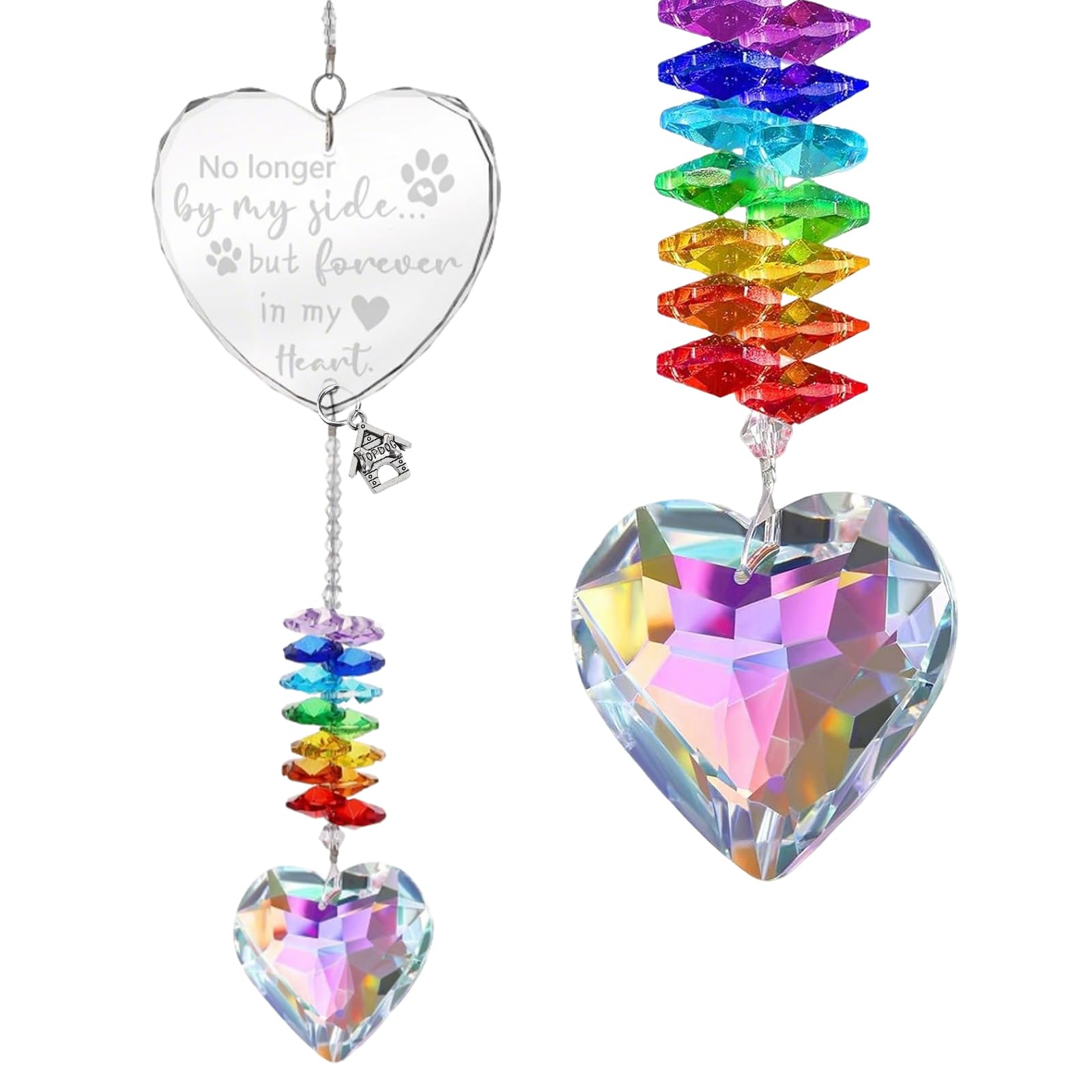 Dog Memorial Gifts, Pet Loss Gifts Loss Of A Dog Gift, Pet Memorial Gifts Personalised Rainbow Bridge Pet Loss Gifts (You Live In The House Of My Heart)